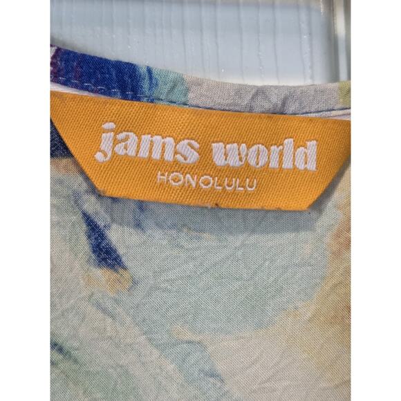 Jams World Tank Top Moss Moonlight Bliss Curved Hi-Lo Hem Women's W655 | L EUC - Picture 4 of 10